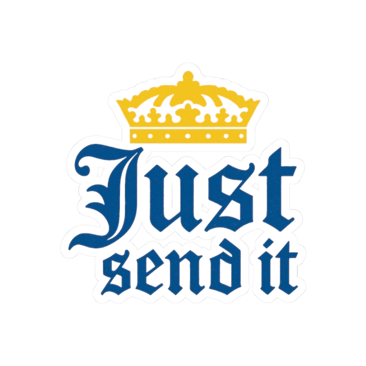 Just Send It Corona Sticker | Bold Vinyl Decal - alternate angle 3, merchandise